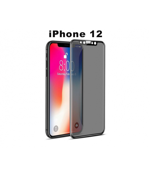 Folie Protectie ecran Apple iPhone 12, Privacy Premium Glass , Full Cover
